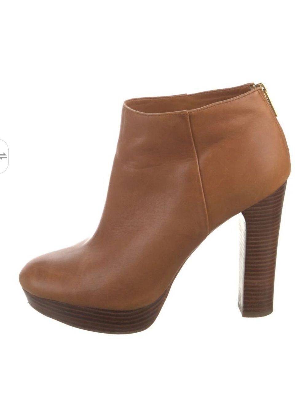 Michael Kors Lesley Leather Platform Ankle Boots Size 10M